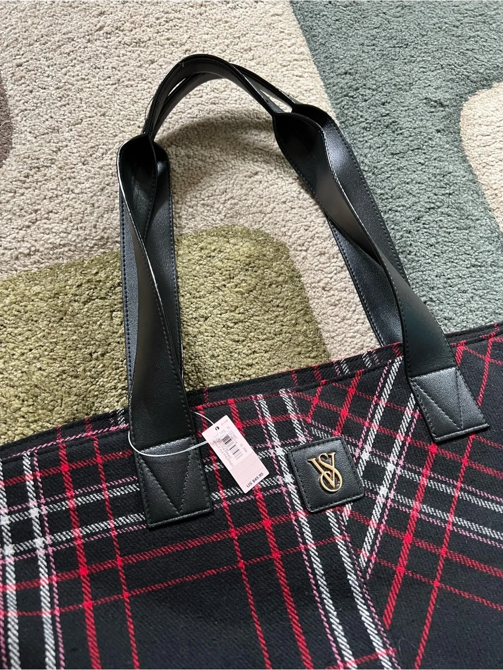 Victoria's Secret Large Plaid Tote